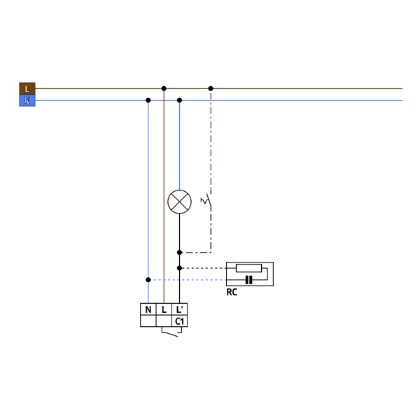 BEG ceiling detector wiring diagram