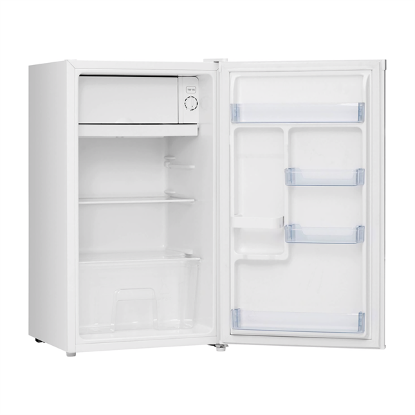 Under Counter Fridge With Freezer Compartment (Door Open, Empty)