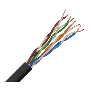 Cat5e 4-pair UTP Copper Cable Black PE