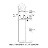 AA Battery Dimensions