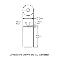 C Battery Dimensions