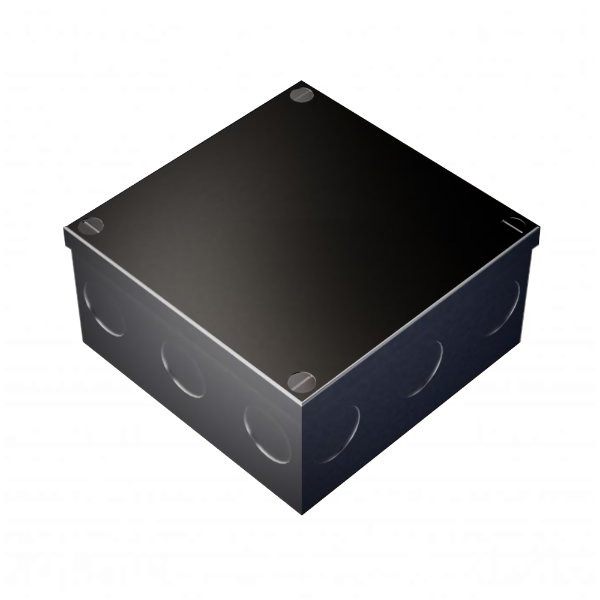 4x4x2 Steel Adaptable Box Black