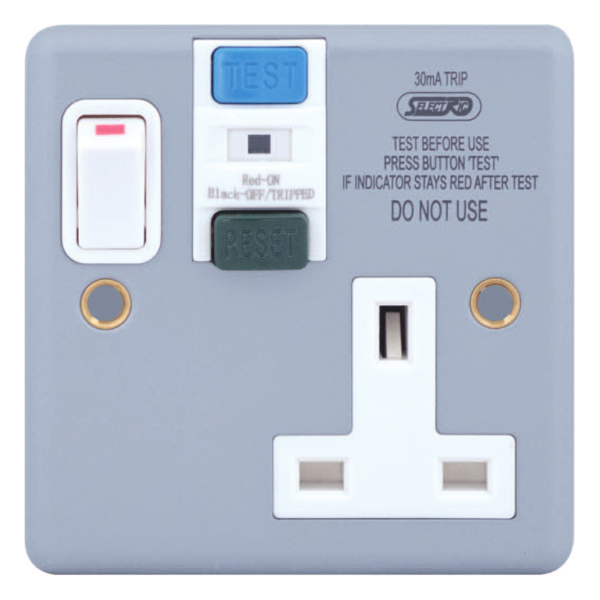 LG9099MB-RCD METALCLAD 13A 1-GANG DP PASSIVE RCD SOCKET