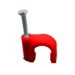 Round Cable Clip - Red
